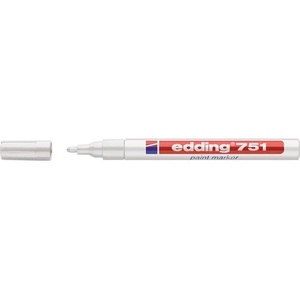 Marcadores de Pintura Blanca EDDING 751, Ancho de Línea de 1-2 mm, Punta Redonda, Paquete de 10 - Product Image 1
