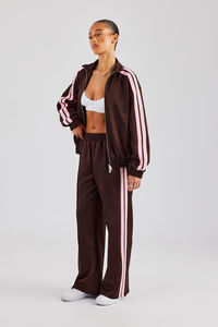 Conjunto Deportivo de Dos Piezas con Cierre de Cremallera y Estampado de Chocolate Rosa a Precio de Fábrica para Mujer, Sudadera con Capucha y Pantalones Deportivos para Gimnasio, Entrenamiento y Ropa Urbana - Product Image 4