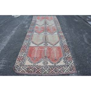 Alibaba Exclusivo Impresionante Vintage Turco Kilim Alfombra Rojo Beige Patchwork Diseño Lana Látex Ecológico Tradicional 4,7X12,7 - Product Image 1