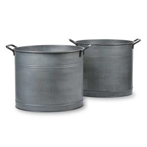 Galvanized Large Metal Ash Bucket in Silver Finished Perfect for Fireplace Ash Storage and Safe <b>Coal</b> Handling - Product Image 1