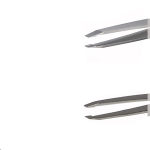 Juego de pinzas puntiagudas inclinadas de acero inoxidable de gama alta profesional acabado de Plasma de etiqueta privada para Manual de pestañas de cejas - Product Image 4