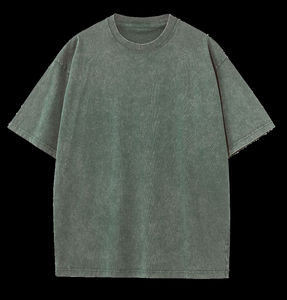 เสื้อยืดผ้าฝ้ายโอเวอร์ไซส์ผ้า100% สไตล์ฮิปฮอปผ้าย้อมสีพิมพ์โลโก้หิน - Product Image 1