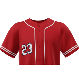 Ensemble de maillots de baseball personnalisés pour hommes adultes, 100% polyester, col en V, respirant, séchage rapide, impression par sublimation, 300g, OEM - Product Image 3