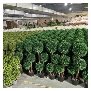 Ruopei Large Size Plastic Grass Bonsai Tree Boxwood Topiary Plant Outdoor Artificial Spiral Tree For Outdoor Decor