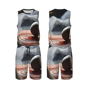 Conjuntos de camisetas de baloncesto para hombre Uniforme de baloncesto rosa roja Chaleco de baloncesto ligero y pantalones cortos deportivos - Product Image 4