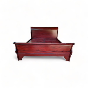 Camas de dormitorio de madera maciza modernas de mediados de siglo con patas curvas Marco de cama tamaño Queen de madera de lujo para habitación interior de apartamento - Product Image 6