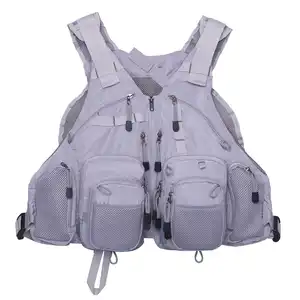 Custom fishing vest adjustable fly fishing vest backpack waterproof fishing jacket