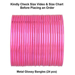 Brazalete de Metal brillante indio para mujer, pulsera clásica de Boda nupcial, joyería India al por mayor, rosa claro - Product Image 3