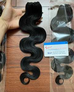 Extensiones de cabello vietnamita crudo de doble estiramiento al por mayor 100% mechones de cabello humano ondulado listo para enviar - Product Image 2