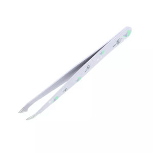 Pinces à épiler pour le façonnage des sourcils en gros, pinces à épiler pour l'extension des sourcils en acier inoxydable recouvert de papier violet, pinces à épiler à pointe incurvée et inclinée - Product Image 4