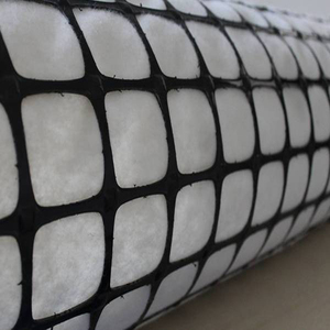 แผ่น Geogrid คอมโพสิตเคลือบน้ำมันดินแบบไม่ทอ Geogrid ทำจากโพลีเอสเตอร์แกนชีวภาพ - Product Image 1
