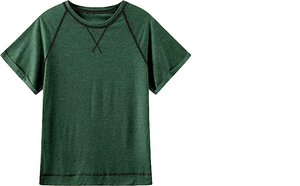 Women's Casual Crewneck Raglan T-Shirt Solid Color Knitted Short Sleeve Breathable Regular Fit Spring Summer <b>Top</b> - Product Image 5