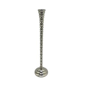 Porte-bougie moderne en aluminium au design personnalisé, finition argentée, décoration de table pour Noël, mariage, maison, fait main, portable - Product Image 3