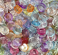 500g 8mm Blocs de remplissage ronds faits à la main, motifs Cœur, Fleurs, compatibles avec les accessoires d'assemblage de scènes MOC pour plantes, remplissage souple