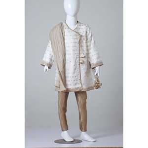 Costume 2 pièces indien et pakistanais en or givré taille 2-3 ans par Pksejonline - Product Image 1