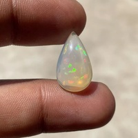 Opale synthétique éthiopienne de laboratoire, cabochon multi-feu, matériau diamanté, perle en forme de cœur, pour la fabrication de bijoux, quartz blanc 6.40
