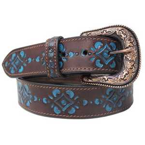 เข็มขัดคาวบอยตะวันตกงานพิมพ์ลายและนูนทำจากหนังผู้ผลิตอินเดียชั้นนำ - Product Image 3