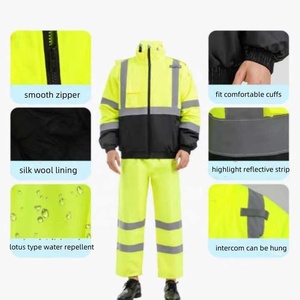Chaqueta de construcción reflectante Hi Vis de calidad superior Chaqueta DE SEGURIDAD impermeable cálida con logotipo personalizable - Product Image 4