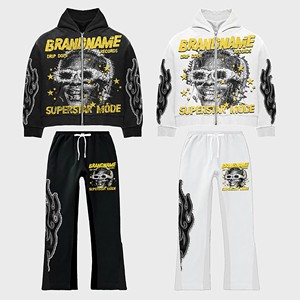 Mens <b>Winter</b> Sports Tracksuit Set <b>Running</b> <b>Jacket</b> Athletic Joggers Breathable Sweat Wicking Midweight 100% Cotton for Fitness - Product Image 3
