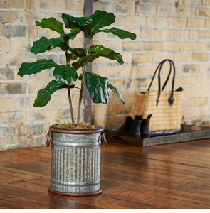 ถังขยะโลหะที่ได้แรงบันดาลใจจากวินเทจเนื้อสัมผัสมีโครงและด้ามจับที่แข็งแรงเหมาะสำหรับการจัดระเบียบที่มีสไตล์ - Product Image 2