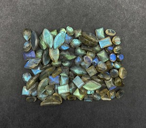 Lot de pierres précieuses en labradorite naturelle, formes variées, taille libre, 8*10-10*14 MM, 100 CT, pierres précieuses en labradorite pour la fabrication de bijoux - Product Image 3
