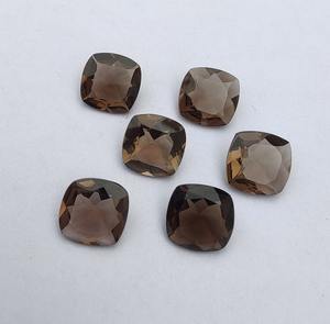 Calidad de exportación Premium 100% Cuarzo ahumado natural Forma de cojín Corte facetado Calibrado Piedras preciosas genuinas sueltas a precio mayorista - Product Image 1