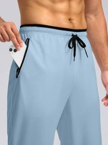 Pantalon de survêtement respirant avec logo personnalisé pour hommes, pantalon léger de base de haute qualité, coupe régulière, style décontracté de grande taille avec devant plat - Product Image 3