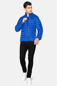 Chaqueta térmica de invierno con cuello levantado, chaqueta acolchada con cremallera, manga larga, dobladillo ajustable, ajuste cómodo y estilo de ropa de trabajo - Product Image 3