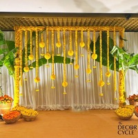 Gantungan dinding Marigold, dekorasi pernikahan India, latar belakang panggung, latar belakang Haldi, dekorasi rumah tangga, dekorasi dinding, dekorasi rumah