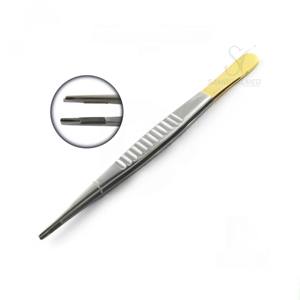 Fórceps de tejido atraumático DeBakey 8 \ "Recto 2,5mm Puntas anchas Manual de acero inoxidable alemán Arteria vascular de grado médico - Product Image 1