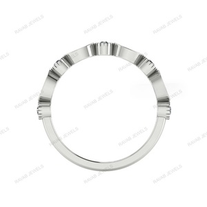 Genuine 925 Sterling Silver <b>Blank</b> Setting Marquise Shape Eternity Vermeil Stackable <b>Ring</b> Good For Resin & Ashes Work Breastmilk - Product Image 4