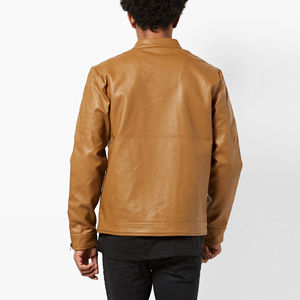 Veste en cuir imperméable de style streetwear pour homme, mode unique avec tissu original, meilleure qualité, service OEM - Product Image 3