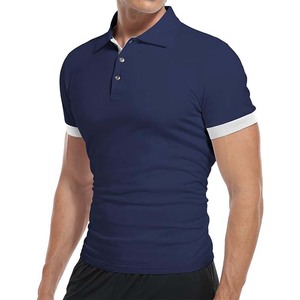 Camisa Polo Negra Personalizada con Logotipo para Hombre, Cuello con Ribete en Contraste, Uniforme y Ropa Casual - Product Image 3