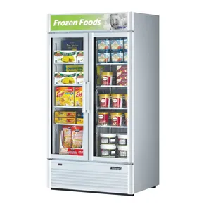 Turbo Air TGF-35SD-N Electric Glass-Free 28.44cf Freezer Merchandiser with 2 <b>Swing</b> Doors - Product Image 4