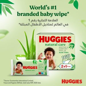 Toallitas Húmedas para Bebé Huggies Natural Care Sensitive, Sin Perfume, 3 Paquetes de Recarga (624 Toallitas en Total) - Product Image 3