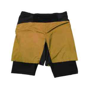 Short de compression 2 en 1 pour homme, décontracté et durable, léger, écologique, respirant, teint uni, longueur genou - Product Image 3