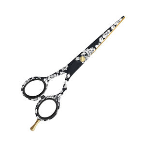 Custom Made <b>Hair</b> <b>Cutting</b> Scissors Flower Paper Coated Sharp Barber Shears Stainless Steel Hairdressing Scissor - Product Image 3