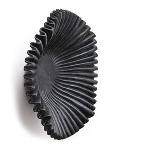 Bol en marbre noir écologique Design de vague festonné vintage moderne Décoration personnalisée Cadeau de luxe et article promotionnel au prix de gros - Product Image 4