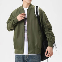 Blouson Bomber Confortable à Col Montant et Logo Avant, Coupe Décontractée, Tissu Doux, Qualité Durable, Personnalisable, Idéal pour le Quotidien – Vente en Gros