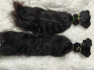 Peluca de pelo virgen a granel hecha de cabello humano sin procesar con extremos gruesos y textura natural para trenzar y hacer pelucas personalizadas - Product Image 4