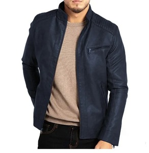 Vintage High Street Suede Material Crock Chaqueta con cremallera de solapa Casual Chaqueta corta para los hombres - Product Image 4