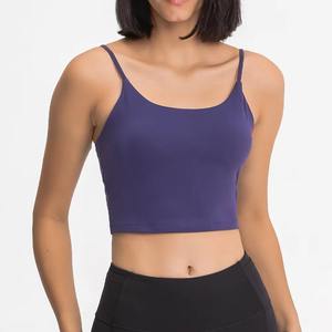 Camiseta Deportiva Corta sin Costuras con Tirantes Finos para Mujer, de Secado Rápido y Transpirable, para Yoga, Venta al por Mayor - Product Image 4