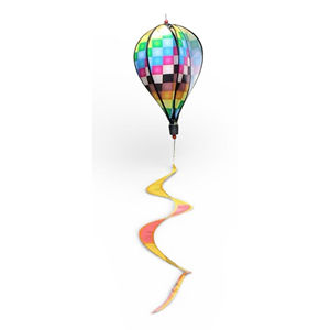 Rainbow Balloon Wind Chime with Spiral Tail Design3 28cm Diameter 110cm Length-<b>Garden</b> Ornament - Product Image 1