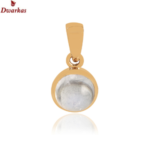 Élégant collier pendentif en argent sterling 925 plaqué or de haute qualité avec pierres précieuses arc-en-ciel lune bijoux pour dames et filles - Product Image 1