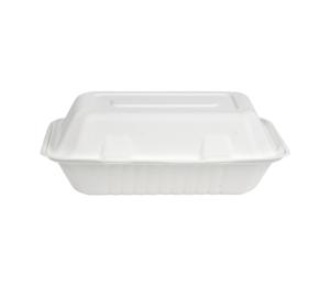 Boîte en canne à sucre compostable 9x6 pouces pour plats à emporter, camping, pique-nique, vente en gros - Product Image 4