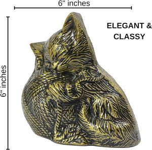 Luxury <b>Cat</b> Sculpture Cremation <b>Urn</b> | Artistic Decorative Memorial <b>Urn</b> for <b>Cats</b> - Product Image 6
