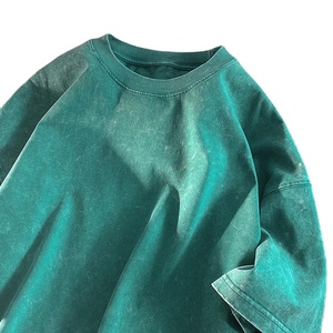 เสื้อยืดสตรีทแวร์เปล่าสำหรับผู้ชาย สไตล์วินเทจ ทรงโอเวอร์ไซส์ ไซส์พลัส ผ้าฝ้าย 100% ระบายอากาศได้ดี น้ำหนัก 220 กรัม - Product Image 1