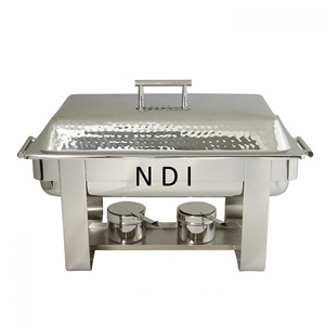 Conception martelée chauffe-plats couvercle couvercle équipement alimentaire Durable luxe fiançailles fête service de restauration chauffe-plats - Product Image 1