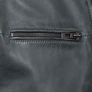 Veste en cuir véritable pour hommes personnalisée veste de motard vintage en cuir d'agneau véritable noir pour hommes de haute qualité - Product Image 5