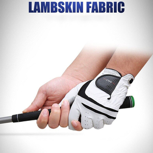 숙녀 압축 맞는 합성 골프 장갑 화이트 컬러 왼손 편안함과 유니버설 정품 가죽 - Product Image 3